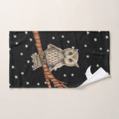 Collier de Yeux dorés de Chouette Brown Étoiles de (Serviette à main)