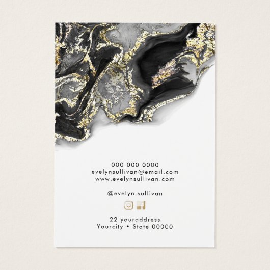 Collier d'encre en marbre noir (Dos)