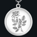 Collier dessin rose 2<br><div class="desc">Dessin vectoriel d'un rose basé sur mon croquis.</div>