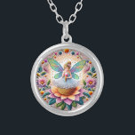 Collier Deux illustrations colorées de la fée d'été<br><div class="desc">Immergez-vous dans la beauté enchanteresse d'une illustration féerique d'été animée.</div>