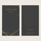 Collier d'or géométrique ou carte d'affichage brac (Devant & derrière)