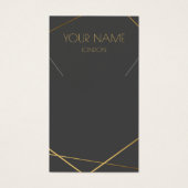 Collier d'or géométrique ou carte d'affichage brac (Devant)