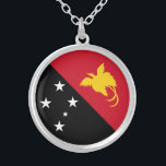 Collier Drapeau Papouasie-Nouvelle-Guinée<br><div class="desc">Drapeau patriotique de Papouasie-Nouvelle-Guinée.</div>