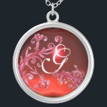 Collier EAUX MAGIQUES EN MONogramme ROUGE, Rubis<br><div class="desc">Design élégant,  unique et coloré,  fleurit,  fleurit et fleurit au printemps. Aquarelle avec feuille d'or et d'argent.</div>