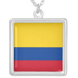 Collier élégant avec drapeau de la Colombie
