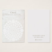 Collier élégant Blanc Bois Cercle Motif (Devant & derrière)