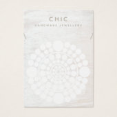 Collier élégant Blanc Bois Cercle Motif (Devant)