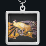 COLLIER ÉLÉGANT CACHET EN JAUNE ET NOIR<br><div class="desc">Design coloré et élégant avec pierres 3D lumineuses Design graphique numérique par Bulgan Lumini. Partie de la nouvelle collection ARCADIA.</div>