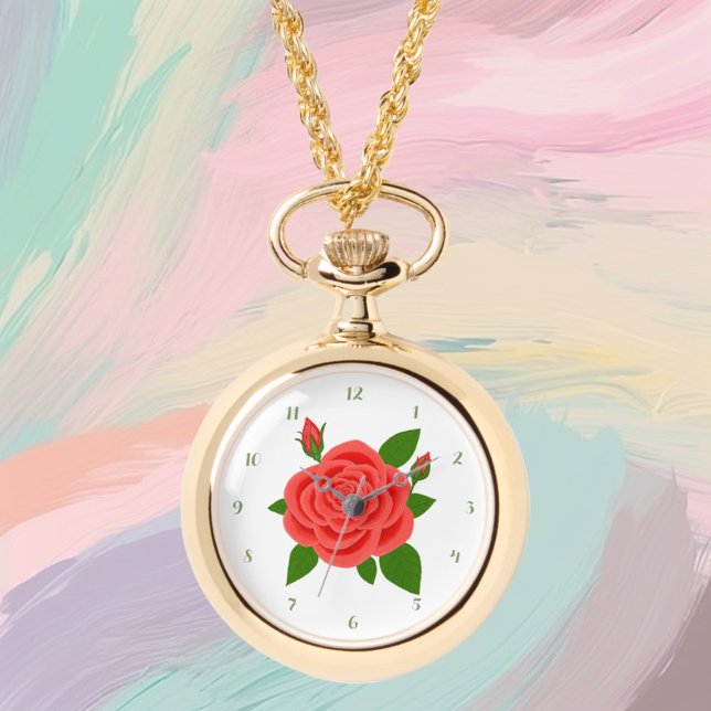Collier eMontre Rose Rouge (Créateur téléchargé)