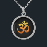 Collier En Argent Asana Relax Fitness Zen Yoga Om Mantra Symbole<br><div class="desc">Asana Relax Fitness Zen Yoga Om Mantra Symbole Or Soleil Lever Méditation Jaune Orange Inspirationnel Elégant Sunrise Sterling Argent Rond Collier.</div>