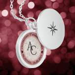 Collier En Argent Élégant 37e anniversaire du Mariage Alabaster<br><div class="desc">Célébrez le 37e anniversaire du mariage avec ce lieu commémoratif! Elégante lettrage noir et blanc sur un arrière - plan crémeux, blanc et rose doré blanc et marbré d'or ajoutent une touche mémorable pour cette occasion spéciale et cette étape importante. Customisez avec les initiales du couple, un message spécial et...</div>