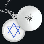 Collier En Argent étoile sterling de david, bleu brun sur blanc<br><div class="desc">étoile sterling de david,  bleu brun sur blanc</div>
