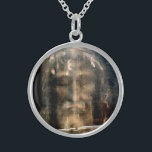 Collier En Argent Linceul de Turin<br><div class="desc">Le linceul de Turin ou de linceul de Turin est une longueur du tissu de toile soutenant l'image négative d'un homme qui est allégué pour être Jésus de Nazareth.</div>