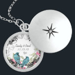 Collier En Argent Mariage Date Anniversaire des oiseaux Vintages<br><div class="desc">Colliers Inséparables à saké Choisissez soit Plat Argent ou Argent Sterling</div>