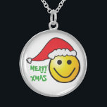 COLLIER EN ARGENT MERRY CHRISTMAS FACE SANTA CLAUS<br><div class="desc">MERRY CHRISTMAS FACE SANTA CLAUS</div>
