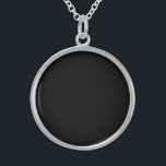 Collier En Argent pâle<br><div class="desc">Juste code hexadécimal noir 00000 tendance couleur gothique de minuit élégant</div>