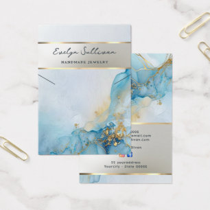 collier en marbre bleu carte d'affichage