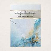 collier en marbre bleu carte d'affichage (Devant)