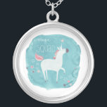 Collier Équipe de licorne magique<br><div class="desc">Magic Unicorn Squad III par Juin Erica Vess. Dispose d'une licorne avec un arrière - plan pastel aquarelle.</div>