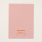 Collier et carte à oreille rose vibre (Dos)