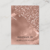 Collier et carte d'affichage d'oreille | Or Rose (Devant)