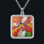 Collier Expressionism<br><div class="desc">Peinture Abstraite d'expressionnisme jaune rouge</div>