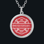 Collier Femme rouge du pompier<br><div class="desc">Choisissez votre couleur préférée,  modifiez le texte au besoin</div>