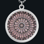 Collier Fenêtre en verre teinté vintage de cathédrale<br><div class="desc">Fenêtre en verre teinté de Notre Dame de Paris,  France Ca 1250.  Grand cadeau catholique et chrétien pour lui aussi bien qu'un souvenir de voyage pour vous-même et pour la famille et les amis.</div>