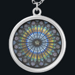 Collier Fenêtre en verre tendu de la cathédrale Vintage<br><div class="desc">Vitrine Rose de la cathédrale de Strasbourg,  cathédrale catholique romaine de Strasbourg,  Alsace,  France.Un grand cadeau catholique et chrétien pour Lui ou Lui ainsi qu’un souvenir de voyage pour vous-même et pour votre famille et vos amis.</div>