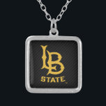 Collier Fibre de carbone de l'État de Long Beach<br><div class="desc">Check out these California State University Long Beach designs ! Show off your California State Pride with these new University products. These make the parfait poison for the long beach student, alumni, family, friend ou fan in your life. All of these Zazzle products are customizable with your name, class year,...</div>