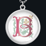 Collier Fleur de lis B Monogramme<br><div class="desc">Nous avons tout l'alphabet dans l'élégance fleur-de-lis et dans chaque couleur que vous pouvez imaginer! Du rouge A au violet Z, nous avons tellement de choix que vous êtes sûr de trouver exactement ce dont vous avez besoin. Déplacez l'image, dimensionnez-la vers le haut ou vers le bas et, comme toujours,...</div>