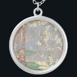 Collier Fleurs blanches sur Arrière - plan de papier journ<br><div class="desc">L'arrière - plan du journal et l'arrière - plan profondément coloré cachent presque les fleurs blanches qui sont au centre de ce tableau de Jennifer Goldberger. Une impression très unique et engageante,  elle pourrait faire un beau cadeau à quelqu'un qui aime l'art avant-gardiste!</div>