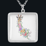 Collier Fleurs colorées Bouquet Giraffe - Dessin Moderne<br><div class="desc">Fleurs colorées Bouquet Giraffe - Dessin Moderne Sweet Romantique Collection d'animaux floraux par MIGNED</div>