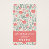 Collier floral portant bijoux rose Carte d'afficha (Dos)