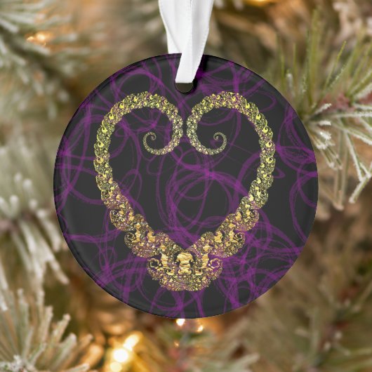 Collier fractale dorée coeur plaqué or (Arbre)
