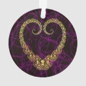 Collier fractale dorée coeur plaqué or (dos)