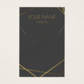 Collier géométrique or carte d'affichage plat (Devant)