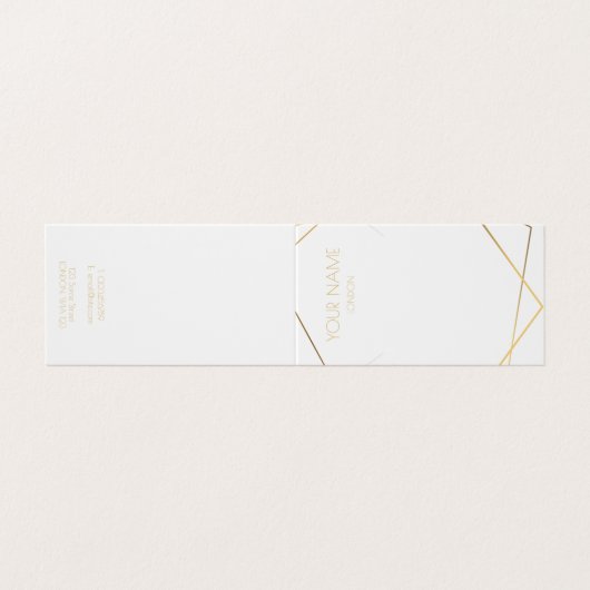 Collier géométrique or carte d'affichage pliée (Extérieur déplié)