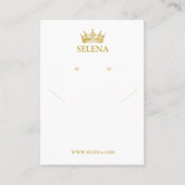 Collier Gold Crown et carte d'affichage d'oreille (Devant)