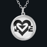 Collier Graphique d'amour cool, noir<br><div class="desc">Un logo graphique,  fait sur mesure avec LOVE.</div>