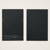 Collier gris foncé minimal/carte d'affichage brace (Devant & derrière)