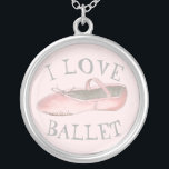 Collier I Love Ballet Ballerina Pink Slipper professeur de<br><div class="desc">Illustration originale d'une chaussure de danse de ballet rose. Idéal pour votre danseuse ou professeur de danse préféré ! Ne vois-tu pas ce que tu cherches ? Vous avez besoin d'aide pour la personnalisation ? Cliquez sur "rebeccaheartsny" (en haut à droite) puis "contactez ce concepteur" pour créer quelque chose qui...</div>