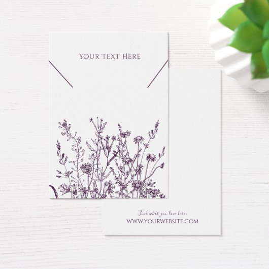 Collier Joaillerie Carte d'affichage ・ Floral sauv (Bureau)