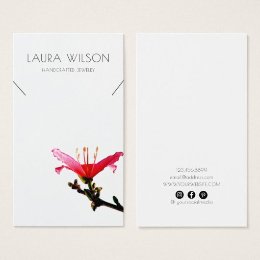 ©Collier Joaillerie Carte d'affichage ・ Simplicité (Devant & derrière)