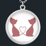 Collier jumeau de chats d'amour<br><div class="desc">Collier jumeau de chats</div>