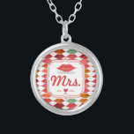 Collier Lèvres Mme Hipster Vintage Retro Bride<br><div class="desc">Lèvres Mme Hipster Vintage Retro Bride</div>