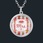 Collier Lèvres Mme Hipster Vintage Retro Bride<br><div class="desc">Lèvres Mme Hipster Vintage Retro Bride</div>