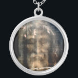Collier Linceul de Turin<br><div class="desc">Ceci le visage sur le linceul de Turin. Le linceul de Turin ou de linceul de Turin est une longueur du tissu de toile soutenant l'image négative d'un homme qui est allégué pour être Jésus de Nazareth.</div>