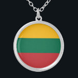 Collier Lithuania Flag<br><div class="desc">Patriotic flag of Lithuania.</div>