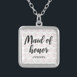 Collier Maid of Honor Mariage Ring Motif et nom<br><div class="desc">Maid of Honor Mariage Ring Motif et nom collier.</div>